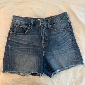 Madewell high rise denim shorts